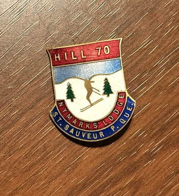 Hill 70 - NYMARKS' Lodge - St. Sauveur P. Que ~ Lapel Ski Pin ~ Collectible