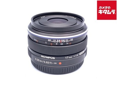 OLYMPUS M.ZUIKO DIGITAL 17mm F1.8 BLACK for M4/3 mount -EXC- 6230