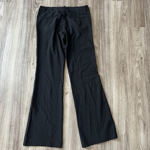 Star City Womens Pants 7 Long Junior Black Stretch Flare Slacks Trousers Office - Picture 2 of 3