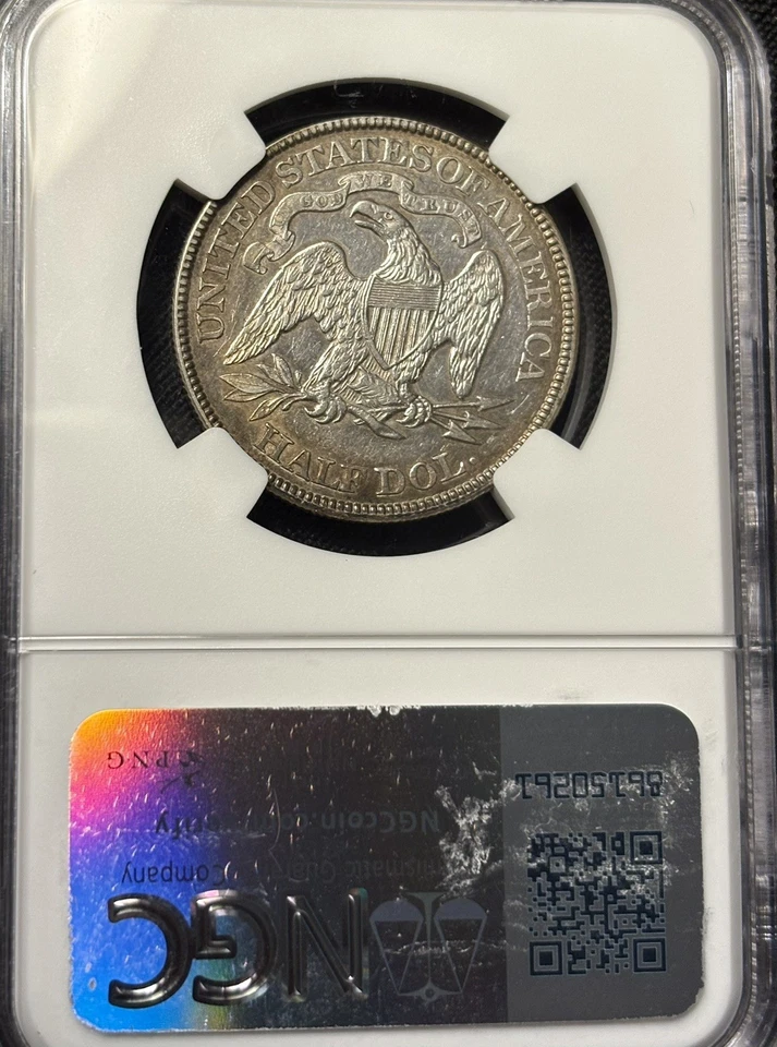 1877 50c Seated Half Dollar NGC AU53 Original , Nicely Toned - Image 4 of 4