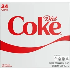 Diet Coke Diet Cola - 12 Fl Oz Cans, 24 Pack, Soda Pop, Zero Calorie Refreshment