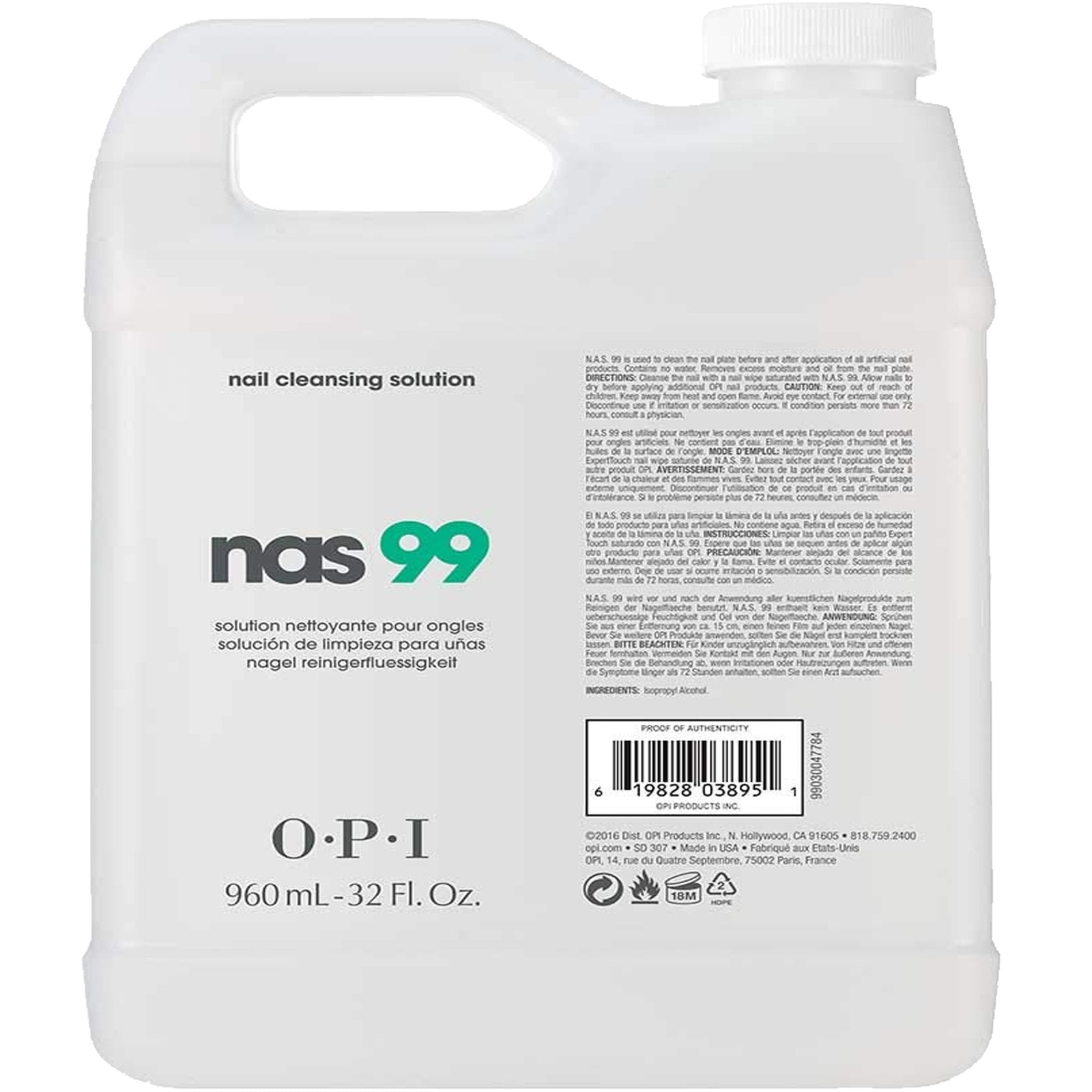 OPI NAS 99 Nail Cleansing Solution 960ml