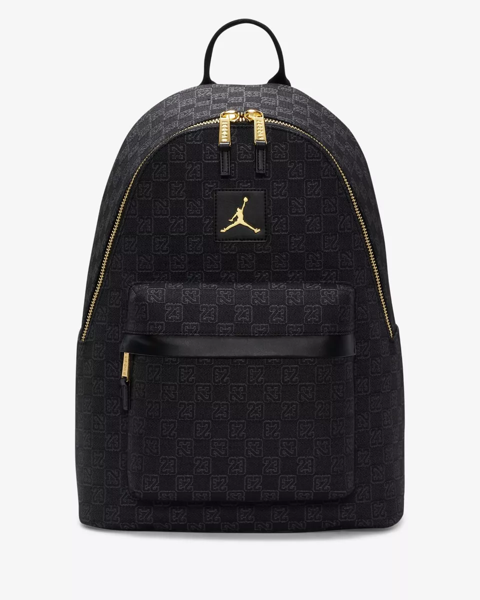 Nike Air Jordan Monogram Backpack Bag Black GOLD OVO Jumpman Jacquard  LIMITED ED