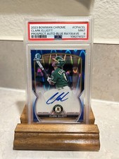 2023 BOWMAN CHROME CLARK ELLIOT PROSPECT AUTO BLUE /150 #CDACEL A's MINT PSA 9