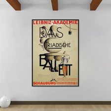 The Triadic Ballet - Vintage Bauhaus Art - Canvas Rolled Wall Art Print