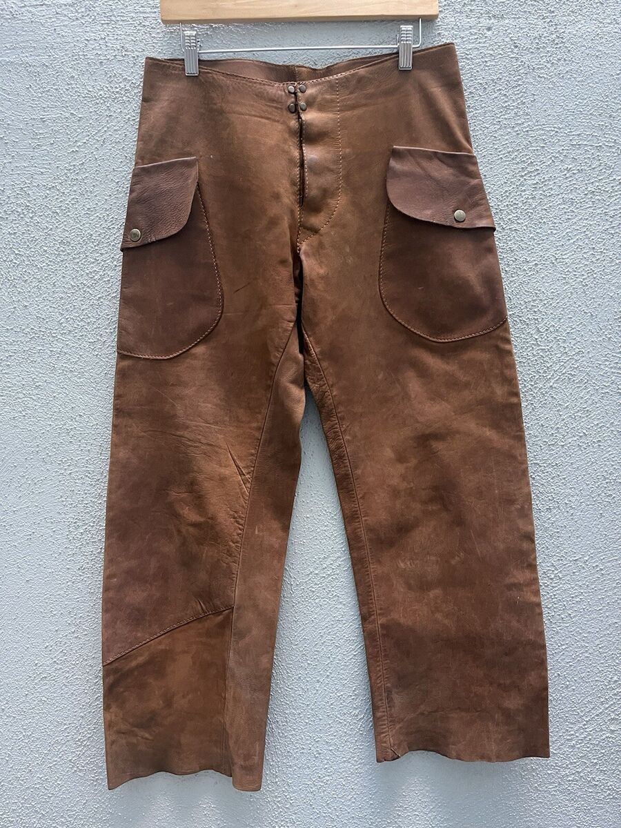 Maison Martin Margiela Leather 2001 raw cowhide Pants Medium Maison Martin Margiela Leather 2001 raw cowhide Pants Medium