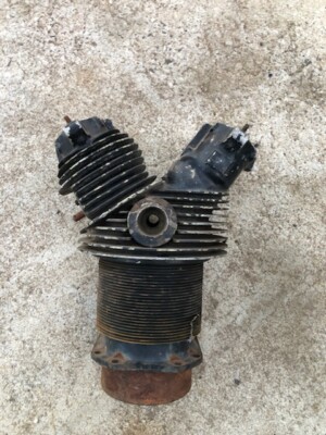 Aircraft radial engine cylinder head Continental R975 engine (probably a R975-EC