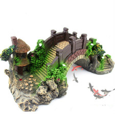 Aquarium Resin Bridge Landscape Fish Tank Pavilion Ornaments Tree Decoration