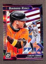 2021 Panini Donruss Optic Diamond Kings Liberty Prizm #12 Carlos Correa /45