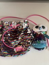 Sequin crossbody bag For Girls With Toy Owl