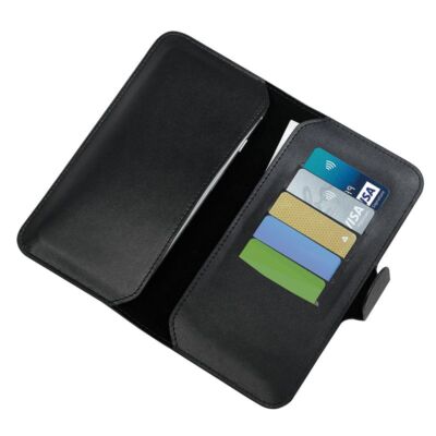 Handy Hülle Tasche Smartphone Etui klappbar Case Cover Schwarz 6,5'' Kreditkarten
