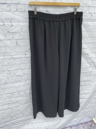 Pantalones Zara Negro BOTÓN LATERAL Pierna Ancha Moda Dardos Talla 2XL - Imagen 9 de 10