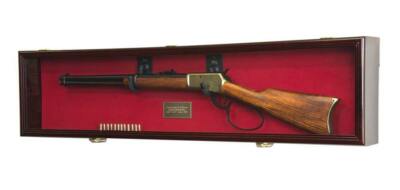 Gun Display Case Cabinet Rifle Cherry Solid Wood Shotgun Frame Shadow ...