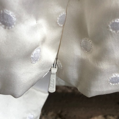 Doncaster 100% Silk Ivory Polka Dot V Neck Formal Top Size 12 - Picture 7 of 8