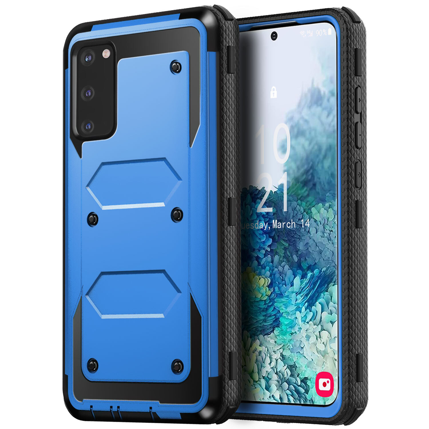 Blue For Samsung Galaxy S20 Plus/Ultra S20 FE 5G Rubber Case Heavy Duty Cover