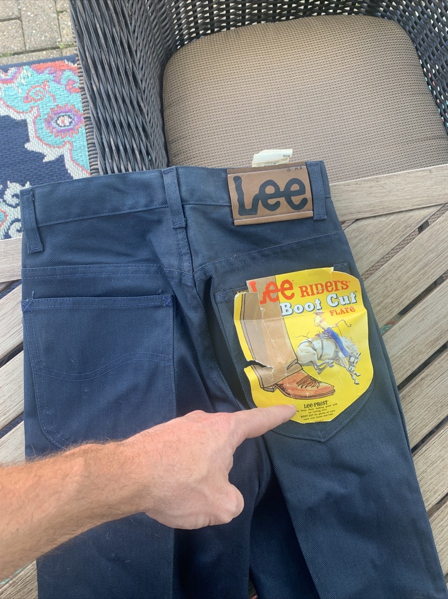 Lee Riders Bootcut Flare Pant Mens Size 26x32 Dark Blue Knit