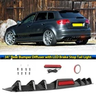 Universal Rear Diffuser w/ LED Brake Light