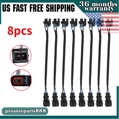 Fuel Injector Wire Harness Adapter 8PCS For Jetronic EV1 to Mini Delphi Multec 2
