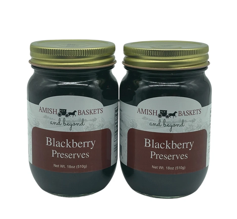 Amish Blackberry Preserves vegano não transgênico totalmente natural - 18 oz - 2 frascos - Imagem 2 de 4