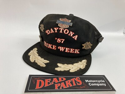 Harley Daytona 1987 bike week Jam-on Swap Meet 1984 trucker biker hat cap