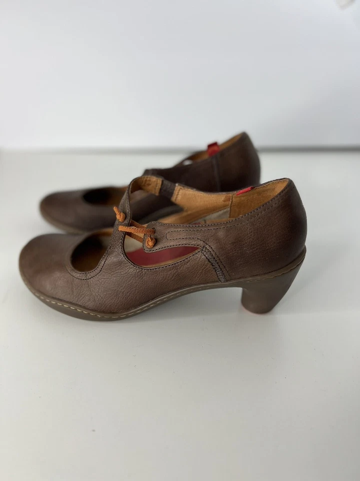 Camper Brown Leather Mary Jane Heeled Shoes Size EU 40 US 10 - Image 4 of 4