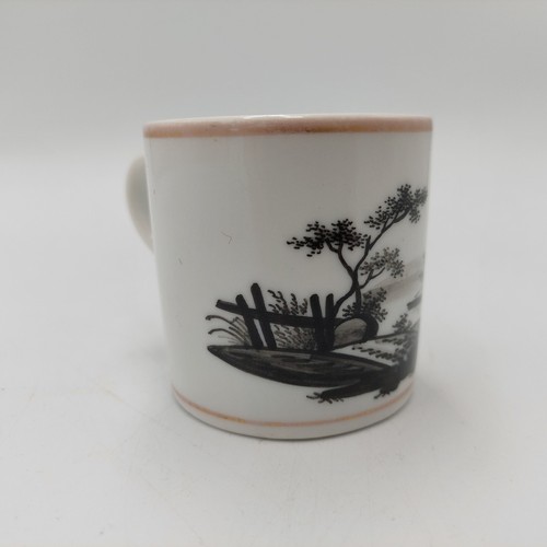 Antique Old Paris Vieux Paris Hand Painted Landscape Sepia Gold Gilt Cup Saucer - Picture 4 of 10