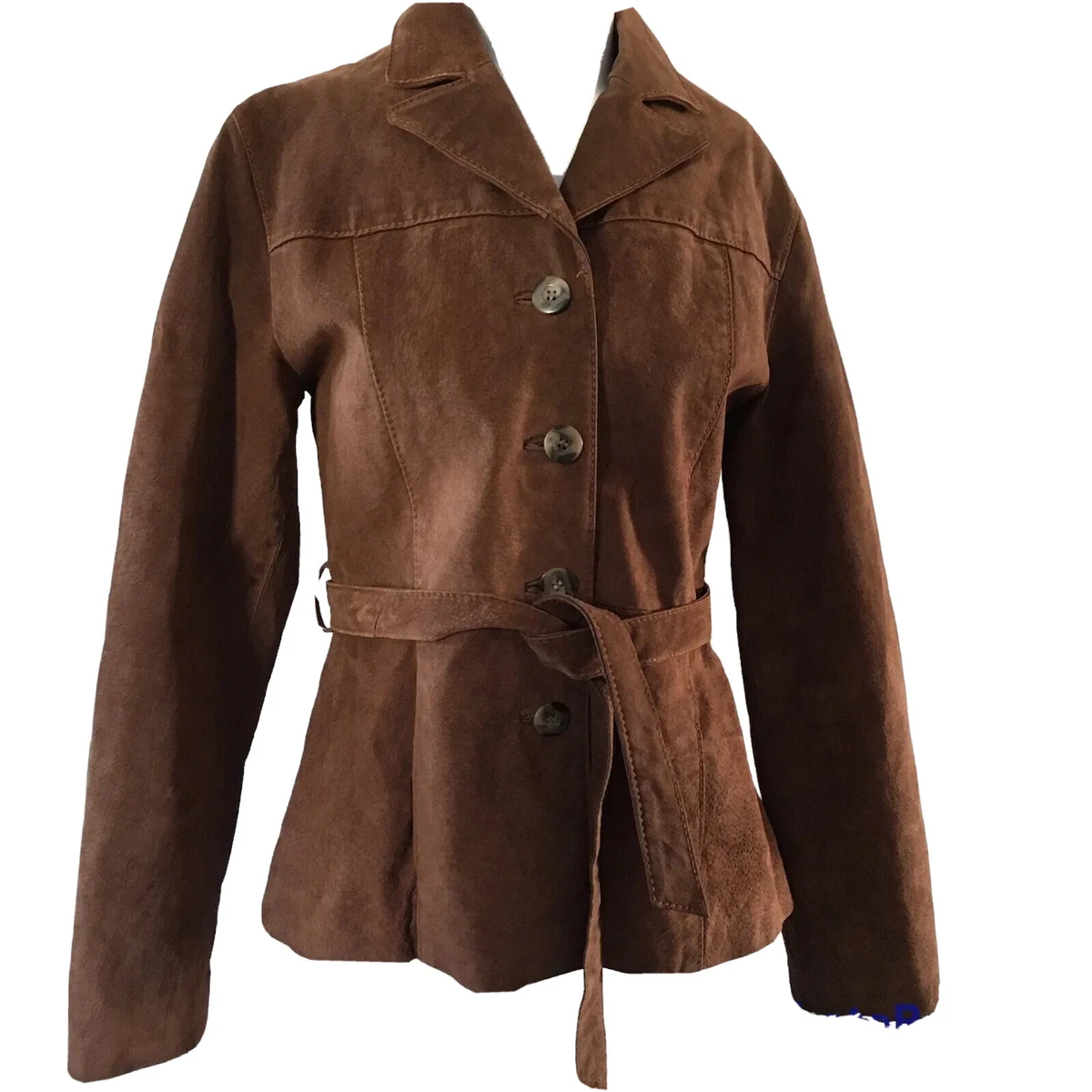 Wilson’s Leather Dark Brown Jacket Short Belted Small Women’s 70s/80s Vintage
