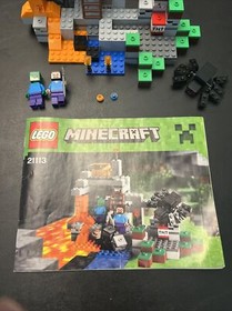 Lego Minecraft The Cave 21113 100% Complete W/ Instructions