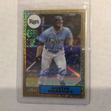 2022 Series 1 1987 Topps Chrome Silver Pack Mojo 97/99 made Austin Meadows Auto