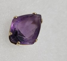 14KT AMETHYS PENDANT SIZE 1 INCH WT. 6.1 GRAMS