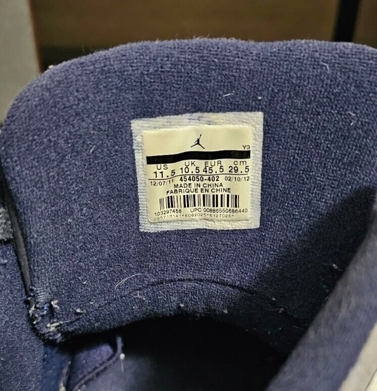 Nike Hombres 454050-402 Air Jordan SC 2 Flight Azul Marino Tenis Foto 3 de 4