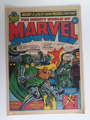 The Mighty World of Marvel #21 Feb 1973 Daredevil Dr Doom! UK Marvel VFN CLEAN