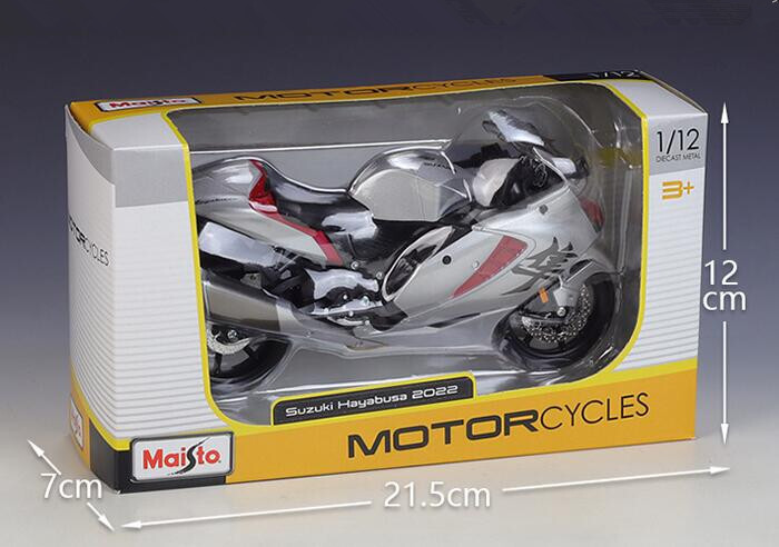 Maisto 1:12 2022 Suzuki Hayabusa Motorcycle Model Bike New in Box