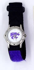 Kansas State Wildcats Digital Ladies Wrist Watch Hook & Loop Band