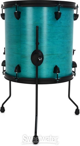 SJC Custom Drums Pathfinder Series Floor Tom - 14 x 14 inch, Teal Satin