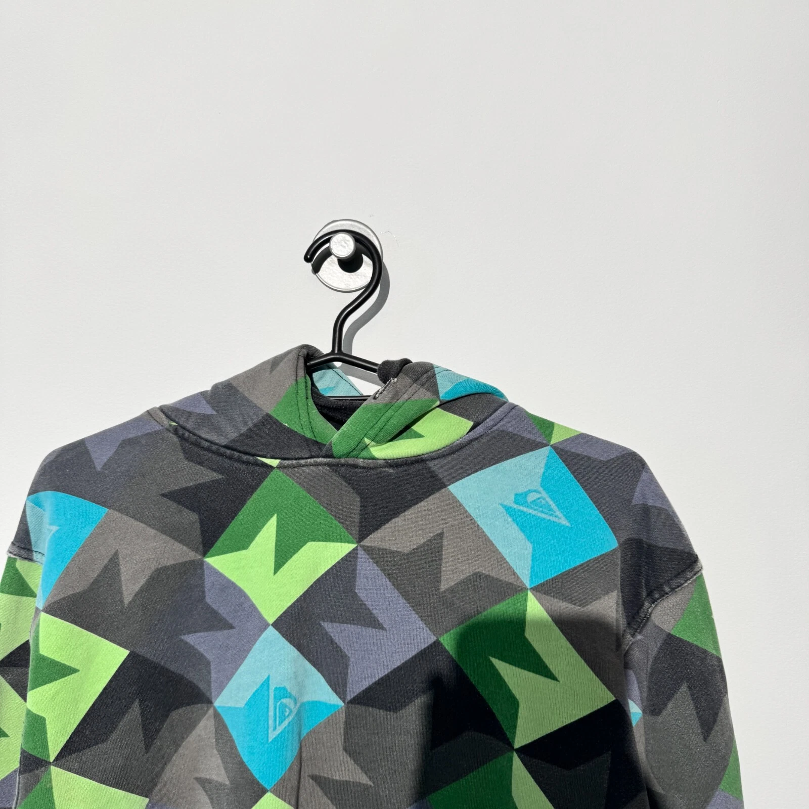 GUCCI Felpa con cappuccio Quiksilver unisex taglia S cotone multicolore con stampa verde grigio regular