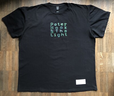 SIGNED - PETER HOOK & THE LIGHT - 2024 TOUR Unisex TEE - BLACK, Gr. XL