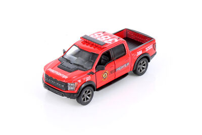 2022 FORD F-150 RAPTOR PICKUP FIREFIGHTER 1/46 DIECAST CAR KINSMART 5436DPR