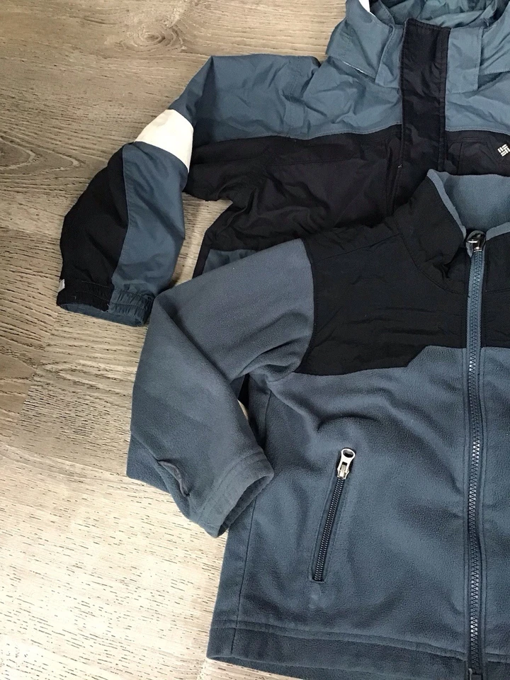 Columbia Boys Bugaboo Fleece Interchange 3 in 1 Jacket Size 4-5 4/5 Youth Kids - Image 3 of 4