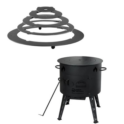 Ø44cm Uchag-Ofen 2mm Stahl Utschak Adapter-Ringe Utschag Feldküche Учак Kessel