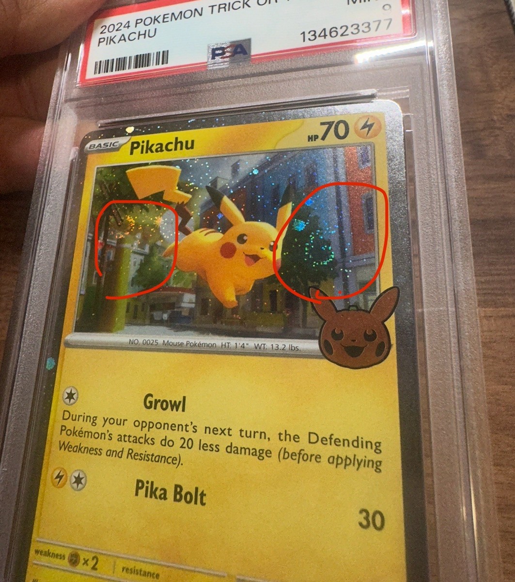 Double Swirl PSA 9 Pikachu 2024 Trick or Trade Halloween Cosmos