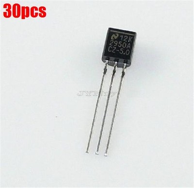 30Pcs LP2950-5.0 Reg Ldo 5V 0.1A TO92 New Ic us