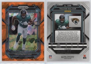 2022 Panini Prizm Rookies Orange Ice Prizm Travon Walker #339 Rookie RC