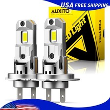 2x H7 Super Bright LED Headlight Bulbs Conversion Kit High/Low Beam 6500K White