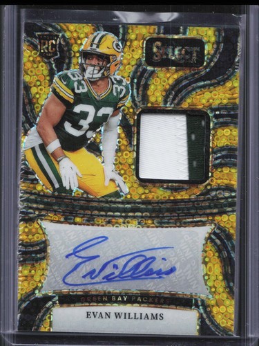 2024 Panini Select Evan Williams Rookie Patch Auto RPA Gold Disco Prizm /10