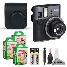 Fujifilm Instax Mini 41 Camera Black w/ Case, 60 Film  Cleaning Kit