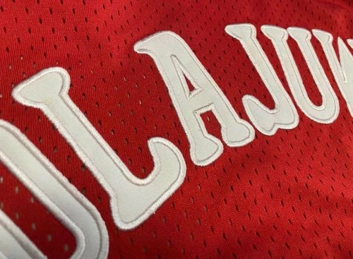 Houston Rockets Hakeem Olajuwon vintage red 34 basketball jersey image 7