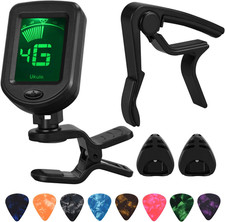 Guitar Capo Tuner Set With Picks And Holder For Beginners And Players Random New