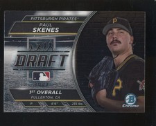 2023 Bowman Chrome Draft Night Paul Skenes Pittsburgh Pirates RC Rookie