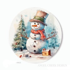 WHIMSICAL SNOWMAN CHRISTMAS STICKERS HOLIDAY ENVELOPE SEALS FAVORS LABELS